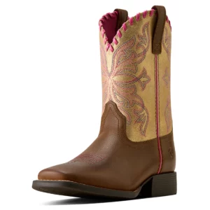Ariat Girl's Boots 'Sundown' WST Georgia Clay/Royal Gold Metallic 10080276