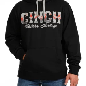 Cinch Men's Hoodie Logo Black MWK1206034 BLK