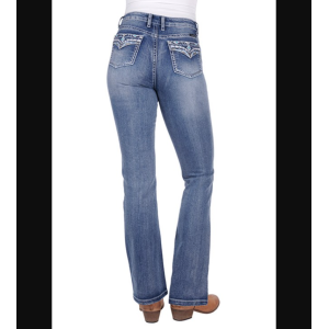 Pure Western Women's Jeans 'Jemma' High Rise Boot Cut 32" Leg Moonshine PCP2213575