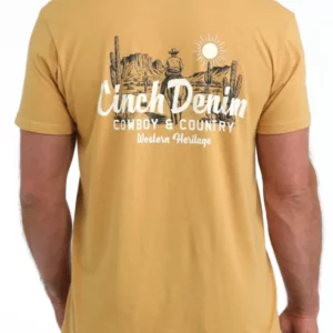 Cinch Men's T-Shirt 'Logo Graphic' Gold MTT1690739 GLD