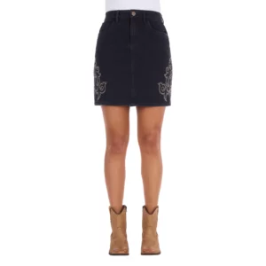Wrangler Women's Skirt 'Rock' Mini Denim Black X6S2409725