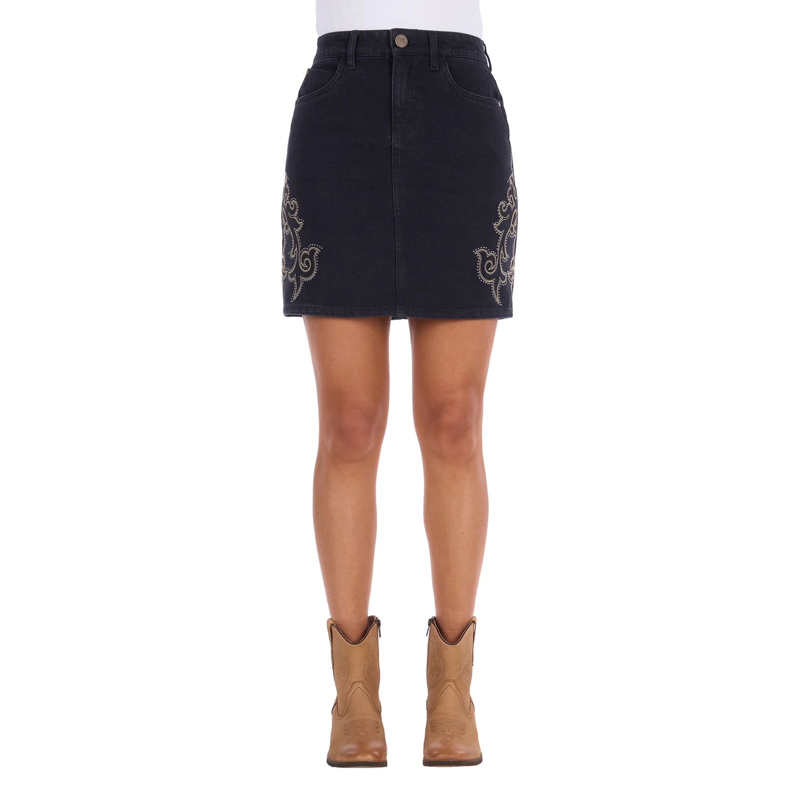 Wrangler Women’s Skirt ‘Rock’ Mini Denim Black X6S2409725