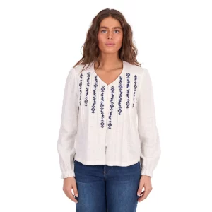 Wrangler Women's Blouse 'Ava' Long Sleeve White X6S2501614
