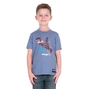 Wrangler Boy's T Shirt 'Michael' Short Sleeve Storm Blue X6S3557684