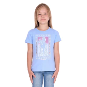 Wrangler Girl's T Shirt 'Lola' Short Sleeve Light Blue X6S5598642