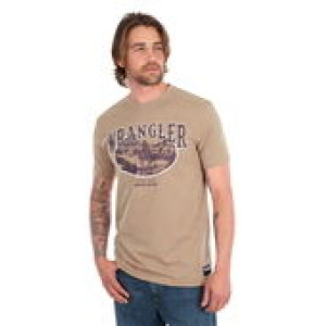 Wrangler Men's T Shirt 'James' Regular Fit Tan XCP1557686
