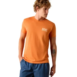 Ariat Men's T-Shirt 'Outline Shop' Papaya 10073959