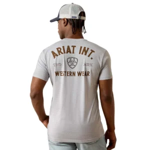 Ariat Men's T-Shirt 'Outline Shop' Pewter 10073960