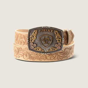 Ariat Women's Belt 'Floral Embossed' Natural A1568148