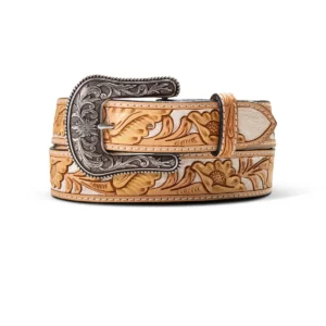Ariat Women's Belt 'Metallic Flowers' Natural A1568448