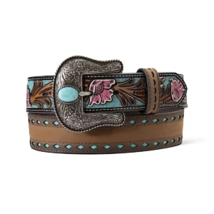 Ariat Women's Belt 'Floral Billets Cutout' Turquoise/Multicolour A1568897