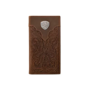 Ariat Men's Wallet 'Rodeo' Embossed Overlay Medium Brown A3568844