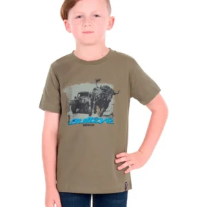 Bullzye Boy's T Shirt Banks' Short Sleeve Military B6S3503651