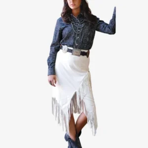 Cruel Girl Skirt 'Faux Suede Fringe' Cream CBU7551002 CRE