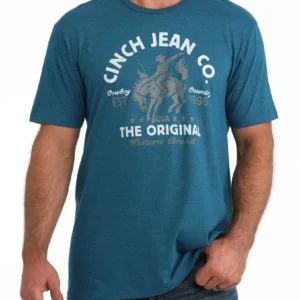 Cinch Men's T-Shirt 'Bronc Rider' Blue MTT1690750