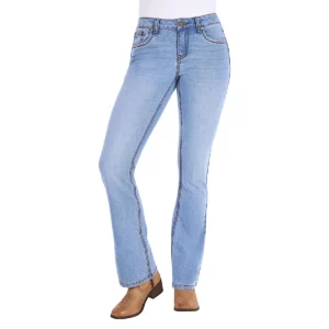 Pure Western Women's Jeans 'Juniper' Mid Rise Boot Cut 32L Light Sky P6S2208336
