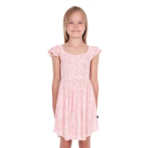 Pure Western Girl's Dress 'Sara' Short Sleeve Cream P6S5401270