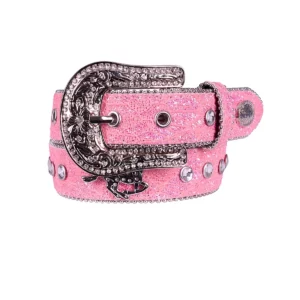 Pure Western Girl's Belt 'Betina' Hot Pink P6S5905BLT