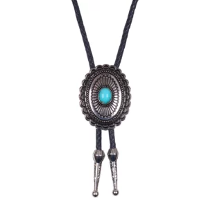 Pure Western Bolo Tie Turquoise Stone Silver PCP1975BOL
