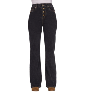 Bullzye Women's Jeans 'Krystal' Wide Leg Washed Black B6S2211687
