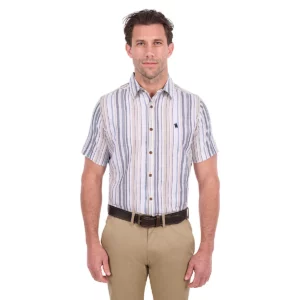 Thomas Cook Men's Shirt 'Max' Short Sleeve 2PKT Navy/Tan T6S1121025