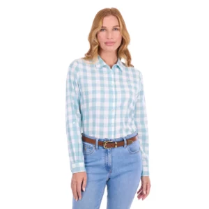 Thomas Cook Women's Shirt 'Eliza' L/S Pastel Turquoise/White T6S2130065
