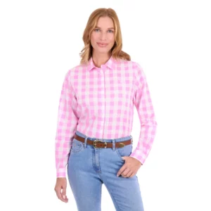 Thomas Cook Women's Shirt 'Eliza' L/S Pink/White T6S2130065