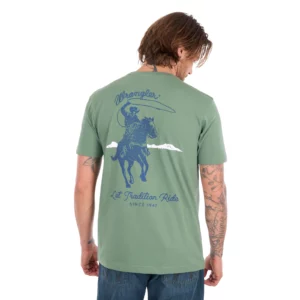 Wrangler Men's T Shirt 'Charlie' Regular Fit Sage X6S1557697