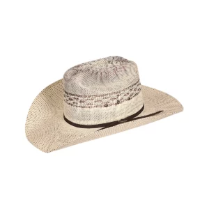 Wrangler Hat Straw Bangora 'Hudson' Natural/Coffee XCP1928HAT