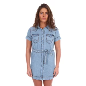 Wrangler Women's Dress 'Marla' Short Sleeve Sky X6S2408622