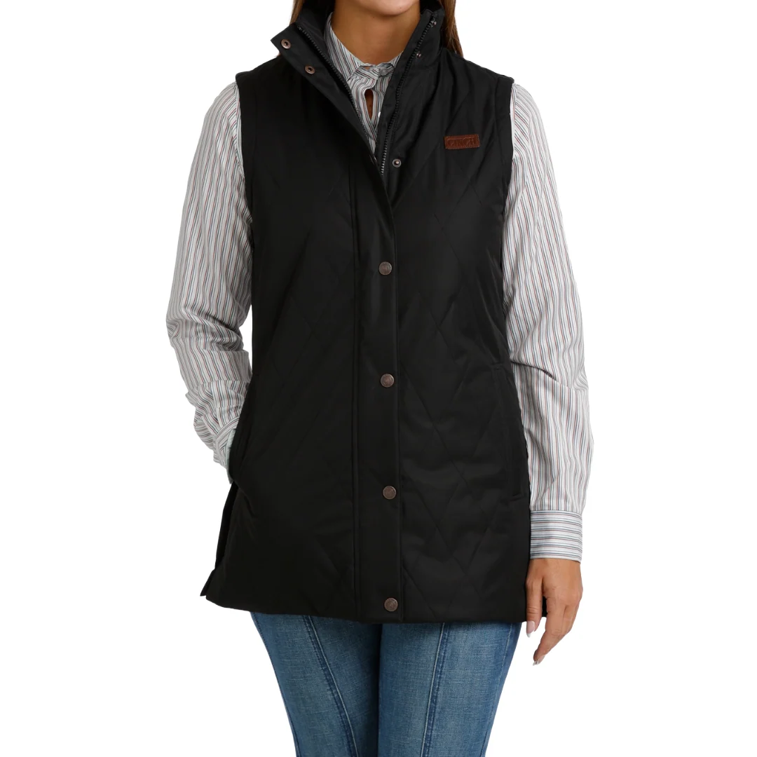 Cinch Women’s Vest ‘Quilted Barn’ Black MAV9930001 BLK