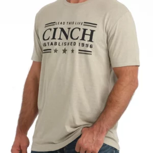 Cinch Men's T-Shirt 'Logo' Khaki MTT1690746 KHA