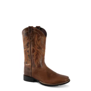 Roper Boy's Boots Kid's 'Sendero' Polishable Leather Brown 09-018-0904-3871 BR
